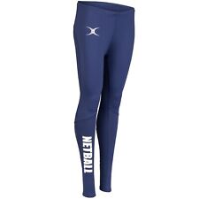 Gilbert Netball Leggings - Running Gym Training - Navy White - Sz: 12 14 16 18