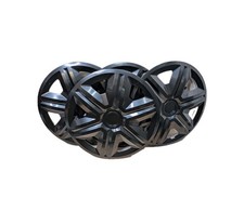 NRM 15" Car Wheel Covers Hub Caps Black 6 Spoke Set Of 4 New Vehicle Van 15 Inch