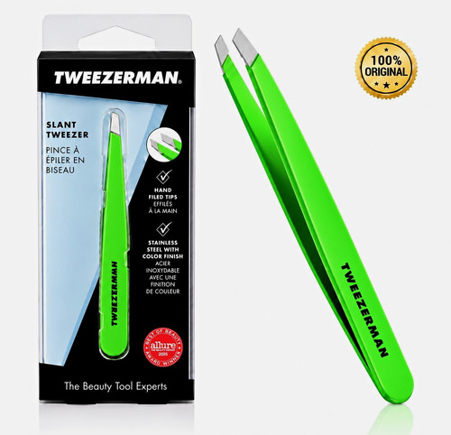 Tweezerman slant tweezer - tweezer, green