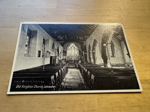 Postcard old knighton church - postcard,