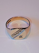 Vintage 9ct Gold Mens Diamond