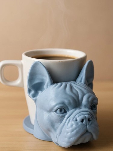 French bulldog dog - french, coffee