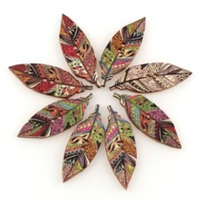 Colourful Vintage Wooden Leaf