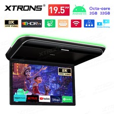 19.5" IPS HD Screen Car Roof Ceiling Flip Down WiFi Overhead Monitor USB HDMI TV