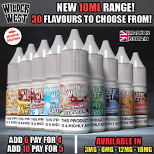 10ml E Liquid 50/50 Vape Juice Wilder West All Flavours - 3mg, 6mg, 12mg, 18mg