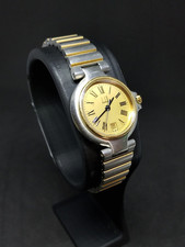 Dunhill 12 39622 Stainless Steel Gold Face Watch in Great Clean Condition