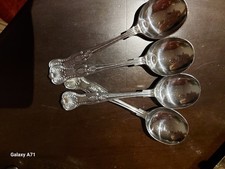 Kings Pattern Stainless Steel Soup Spoons, Set of 4