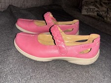 Hotter Ladies Mary Jane Shoes Size 5 Flat Shake Comfort Concept Pink Leather