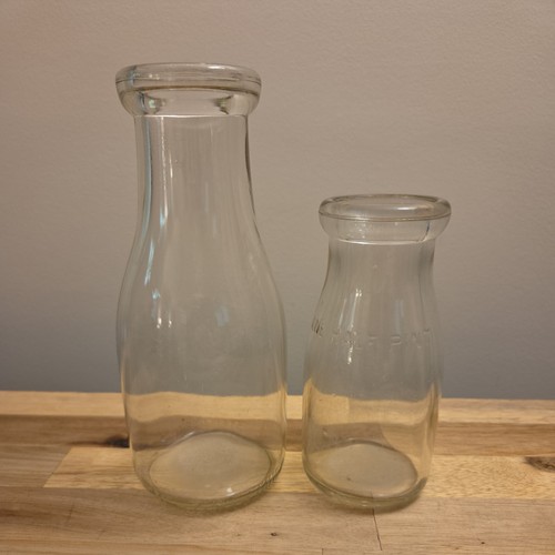 Vintage milk bottles pint and - vintage,
