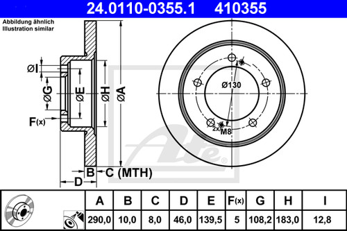 New brake disc - 2x, for