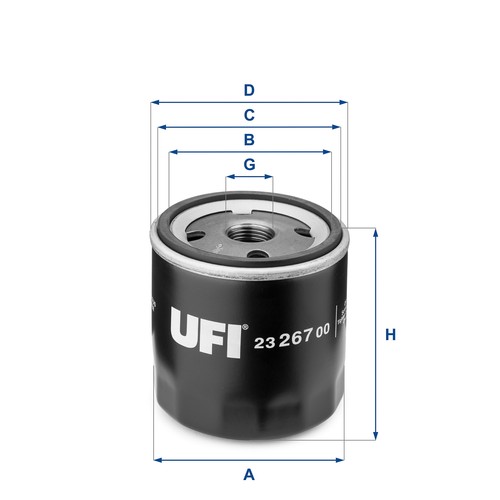Ufi 267 oil filter for - ufi,
