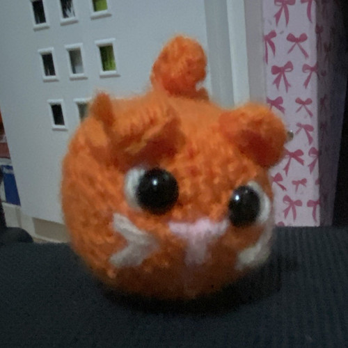 Handmade crocheted mini orange - crocheted,