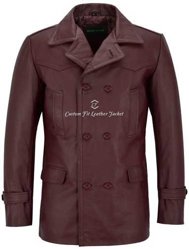 German pea coat cherry men - pea,