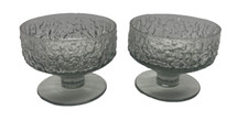  Whitefriars Sundae Bowls Glacier Smokey Footed Mid century