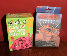 THUMB WARS NOTEBOOK & STICKER SET AND CAN O' WORMS JIGSAW PUZZLE - NEW IN BOX