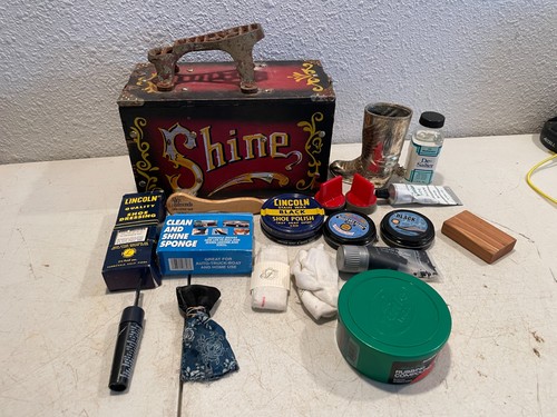 Shoe shine box - box, polish