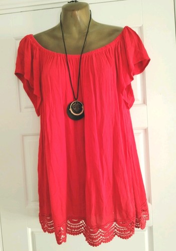 Red gypsy style top - red, off