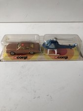 Kojak 1979 CorgiJuniors Mettoy 2527  Buick 68 Helicopter Twin Blister Bubble 290