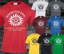Winchester Brothers Supernatural T Shirt Mens Unisex Cult TV Castiel Sam Dean