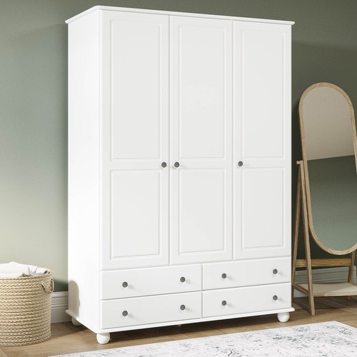 White door triple wardrobe - 3-door,