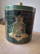 Marks and Spencer Green Tartan Biscuit Tin, See Photos And Read Description