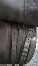 Dark Brown Leather 14 Inch Saddle Medium Width. Good Used Condition See Photos