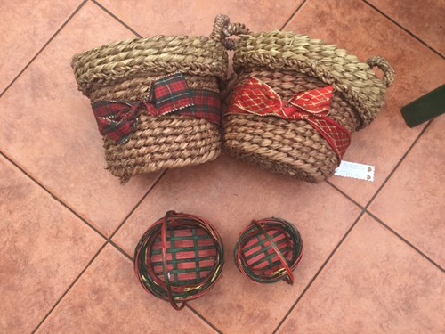 Christmas decorative baskets - christmas,