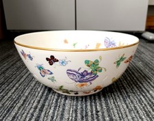 "The Bowl of a Hundred Butterflies Mei lin Li 1989 Franklin Mint Bowl Gold Trim