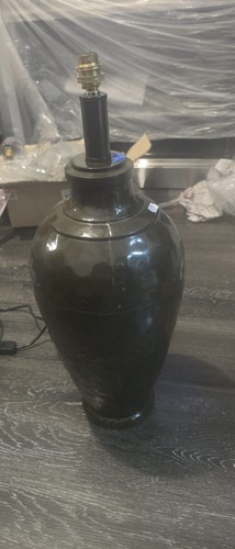 Glossy black ceramic vase - glossy, vase-form