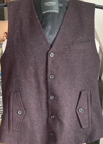 Topman men burgundy brown - men's,