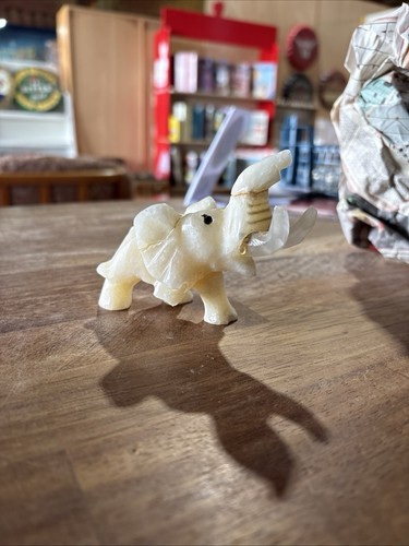 Soapstone elephant ornament - soapstone,