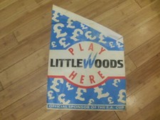 Play Littlewoods Here – Vinyl advertising Banner 1990s football pools