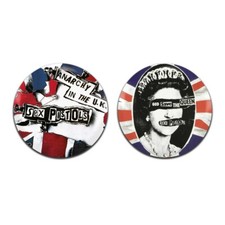 2x Sex Pistols Anarchy Punk Rock 70's 25mm / 1 Inch D Pin Button Badges
