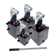 Flowfit Double Acting Hydraulic 45cc Handpump Assembly 1 to 5 Litre Tank, Lever