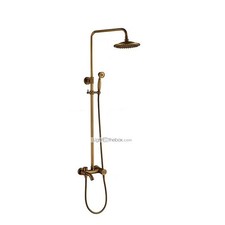 Luxury Vintage Brushed Brass Shower & Bath Mixer Set