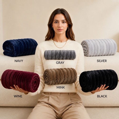 Luxury rabbit fur throw - fur,