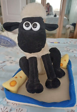 A Vintage 1990s Shaun the Sheep Plush Toy with Cheese Tray.