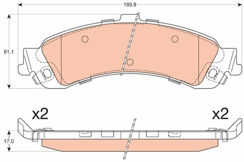 Gdb4454 trw brake - trw,