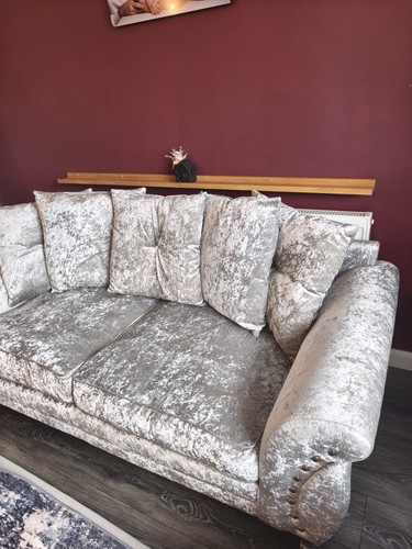 Dfs crushed velvet seater - dfs,
