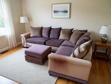 Dfs brown corner sofa in good