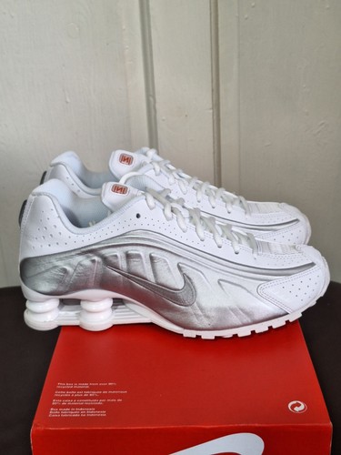 Nike shox white metallic - nike,