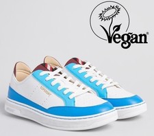 RRP £65 BNIB Superdry Vegan Basket Lux Low Trainers white aqua blue mens UK 11