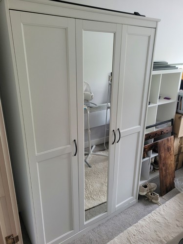 Ikea wardrobe songesand white - wardrobe,