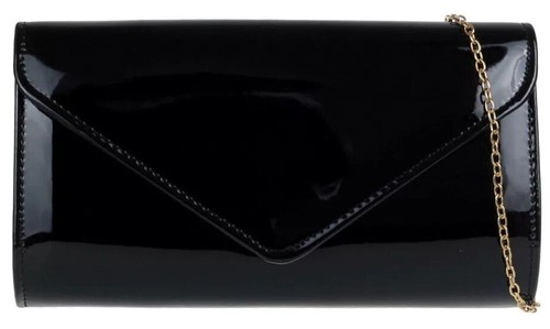 Women patent leather clutch - ,