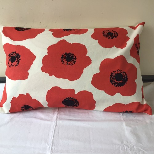 Large poppies bolster cushion - large,