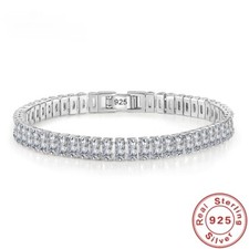 Tennis Bracelet 925 Sterling Silver 3MM*6MM AAAAA Grade White Cubic Zirconia NEW