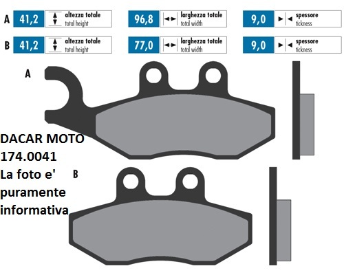 174 0041 brake pads - pads, original