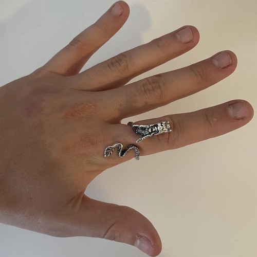 Dragon ring silver - ring,