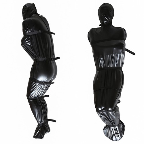 Pvc leather straight jacket - leather,