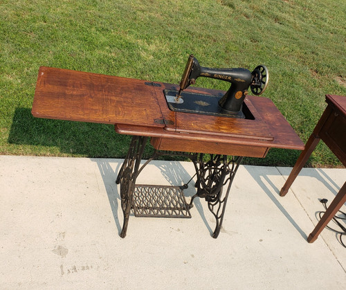 Antique singer treadle sewing - antique,